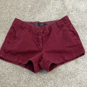 Maroon/Burgundy J. Crew 3 inch Chino